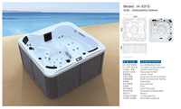 Jacuzzis Spa extérieur pour 2 personnes, bain à remous à vendre pas cher, luxe, acrylique, sexy, massage, baignoire à remous, jardin, gazebo, Balboa Hottub