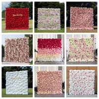 Stand backdrop portabel dinding bunga modern warna pink dan biru dari plastik berkualitas baik