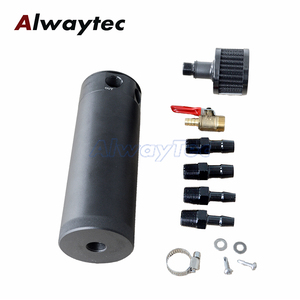 Universele Aluminium Baffle 500ml Olieafvanger 2-poorts Tank met Ontluchtingsfilter Separator Reservoir Tank - Product Image 4