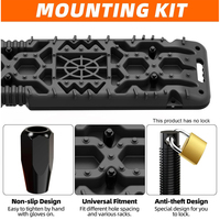 Cartes de traction ALL-TOP avec base Jack intégrée, 2 cartes de récupération et kit de montage pour Overlanding