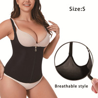 Übergrößen-Fajas für Damen mit Verstellbaren Schultergurten, Taillenformer mit Reißverschluss vorne und Hakenverschluss, Postpartum-Erholungs-Shapewear