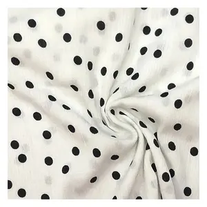 Rayon dot print somali gorgora modal viscose crepe printed rayon fabric for ladies clothes