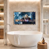 Televisor Inteligente para Baño de 65 Pulgadas, 4K Ultra HD HDTV LED, 500cd/m2 de Alto Brillo, Android TV con Control por Voz de Google Integrado, LAN