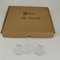 Capsule pour pièces de monnaie américaines de 38 mm, 39 mm, 40,6 mm avec emballage de 50 pièces dans un carton