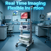 Endoscope vidéo vétérinaire EURVET 8,0 mm, équipement vétérinaire, capteur CMOS, imagerie HD, moniteur sur chariot, utilisation mini-invasive