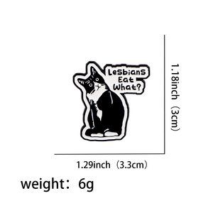 Pin Enamel Kutipan Humor LGBT, Bros Wanita, Pin Kerah Pria, Lencana Kucing Hitam, Aksesoris Kostum, Perhiasan Lucu, Hadiah - Product Image 3