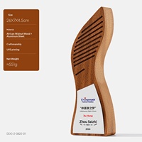 Trophée en noyer noir massif - Personnalisé - Souvenir créatif de retraite et récompense pour employé de l'année - Trophée de champion - Origine Chine