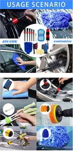 Kit de 26 brosses de detailing automobile, <span class=keywords><strong>brosse</strong></span> à neige, brosses de nettoyage pour <span class=keywords><strong>perceuse</strong></span>, tampons éponge de polissage, outils de nettoyage pour l'intérieur et l'extérieur de la voiture - Product Image 6