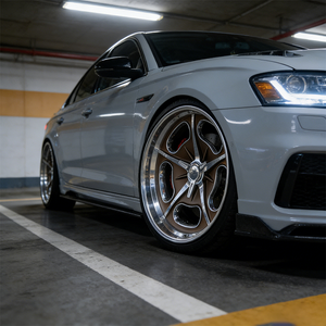 Jantes de voiture forgées monobloc personnalisées à deux pièces, à profil profond, en alliage d'aluminium poli, 20, 21, 22, 24, 26 pouces, 5x112, 5x120 pour <span class=keywords><strong>C10</strong></span> - Product Image 6