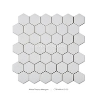 Centurymosaic Prix de gros Carreau de mosaïque en marbre hexagone blanc pour fabricant de sol de salle de bain