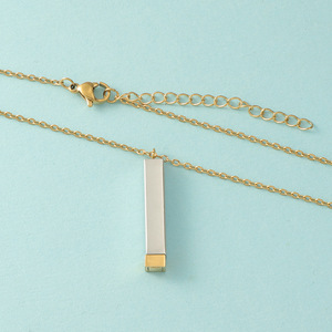 Spiegel oberfläche Edelstahl Nesting <span class=keywords><strong>Doll</strong></span> Diy Kubik zylinder Teleskops tange Anhänger Halskette - Product Image 4