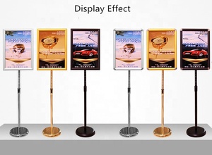 A0 A1 A2 A3 A4 A5 A6 Base redonda Soporte de <span class=keywords><strong>menú</strong></span> ajustable de pie Soporte de señal de pedestal de defensor - Product Image 2