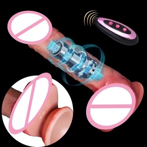 Jouet sexuel électrique télescopique chauffant pour femmes, en silicone, pour masturbation et travestissement érotique - Product Image 1