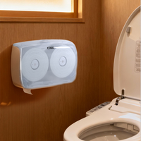 Dispenser Tisu Gulung Jumbo Ganda Penjualan Langsung Pabrik, Terpasang di Dinding, Bahan ABS Tahan Lama, CD-8817