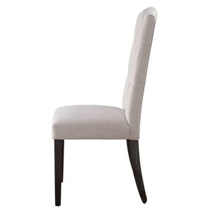 Juego de 2 Sillas de Comedor Acolchadas Beige con Patas de Madera, Diseño Moderno para Muebles del Hogar - Product Image 4