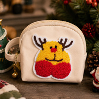 Patchs brodés en chenille mignons de Noël, rennes, bonhommes de neige, animaux, appliques pour vêtements, sacs, chapeaux