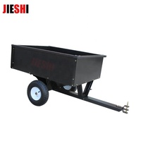 JIESHI 1500LB tracteur de pelouse de grande capacité vtt tondeuse jardin chariot à benne basculante pour l'alimentation des animaux