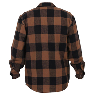 Colletto alla coreana autunno manica intera colore personalizzato <span class=keywords><strong>oversize</strong></span> in cotone pesante flanella Plaid <span class=keywords><strong>camicia</strong></span> da uomo <span class=keywords><strong>giacca</strong></span> Casual da uomo camicie di flanella - Product Image 4