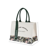 Sac fourre-tout en toile à motif Morris, grande capacité, tendance, avec logo personnalisé imprimé, sac fourre-tout pour la promotion publicitaire