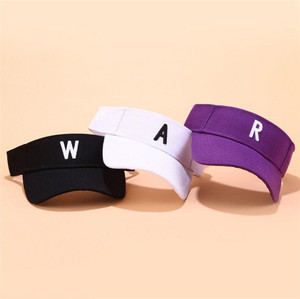 ACE en <span class=keywords><strong>blanco</strong></span> de alta calidad visera de <span class=keywords><strong>sol</strong></span> sombrero de carta logotipo bordado al aire libre golf visera de <span class=keywords><strong>sol</strong></span> de los hombres - Product Image 1