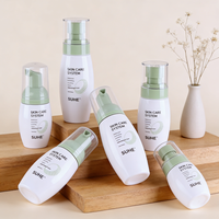Flacons cosmétiques en PET de forme ovale, vaporisateur à fine brume, capacité personnalisée 40ml 60ml 80ml, pompe pulvérisatrice, sérum pour soins de la peau, impression sérigraphique