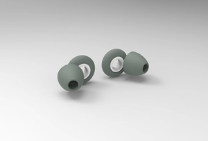 Bouchons d'oreilles réutilisables en silicone blanc de type flange à enfiler pour le sommeil, réduction du bruit, atténuation de la sensibilité, protection contre le ronflement et les voyages - Product Image 2