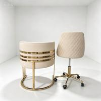 Ensemble de chaises de luxe pour clients et techniciens de salon de manucure, chaises rembourrées pour manucure, mobilier de salon de beauté, vente en gros sur mesure