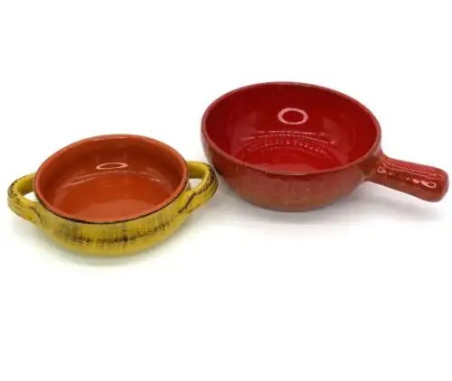 Терракотовая керамическая посуда для супа с ручкой для выпечки и кастрюли