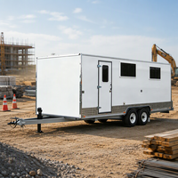 Remorque de bureau mobile |   Espace de travail portable en conteneur pour chantier de construction et intervention d'urgence