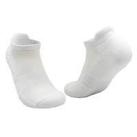 Chaussettes de course rembourrées en coton personnalisé unisexe coupe basse hiver tricoté avec logo sur le bas de la manchette chaussettes de sport à séchage rapide pour hommes