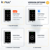 KEMUU Tuya TT Serrure d'armoire numérique intelligente à écran tactile avec carte de sécurité sans clé Serrure d'armoire Rfid Classeur avec serrures numériques