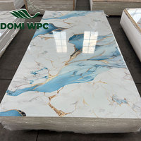 Feuille de marbre PVC brillant UV, panneau mural PVC, panneau mural moderne en marbre UV, panneau décoratif pour l'intérieur