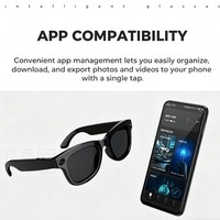 Lunettes Caméra Intelligentes IA 1080P Prise de Vue Vidéo et Photo 5MP Anti-tremblement Double Micro Traduction ChatGPT Appel Vocal Lecteur de Musique IP68