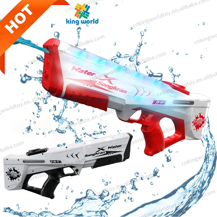 Grosir 2024 550ML mainan anak-anak baru menyala otomatis pistol air elektrik Super Soaker pistol semprot untuk Dewasa musim panas permainan luar ruangan