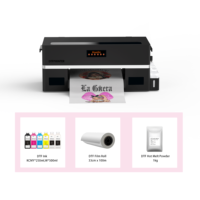 Haolic Imprimante DTF Rose 13 Pouces Imprimante DTF 30cm Pet Film Impression T-shirt Machine Textile Avec XP600 Tête Imprimante DTF