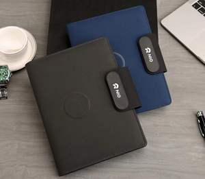 Bloc-notes magnétique sans fil avec chargeur, clé USB + stylo, logo personnalisé, coffret cadeau de bureau - Product Image 2