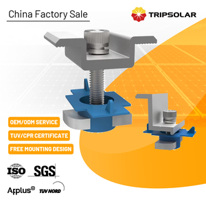 Abrazaderas Centrales/Finales para Paneles Solares de 30/35mm, Compatibles con Sistemas de Rieles de Acero, Instalación en China, Garantía de 10 Años, Trip <span class=keywords><strong>Solar</strong></span> TP-C, Garantía de 25 Años - Product Image 1