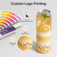 Boîtes en plastique PET personnalisées avec logo imprimé, 55 styles, couvercle à languette de 55 mm pour soda, café, dessert, commande en gros