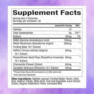 OEM Private Label Sleep Gummies With Mushroom Melatonin and L-Theanine Helps the Body Ease Into Sleep - Product Image 4