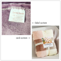 En gros de luxe en peluche couverture et feuilles rose flanelle couverture polaire sur mesure