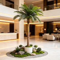 Décoration d'atrium d'hôtel de luxe, palmier artificiel avec texture réaliste pour la zone de réception d'entreprise, faux palmier