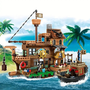 Jeu de construction éducatif en blocs ABS, coffre au trésor du navire pirate de <span class=keywords><strong>l</strong></span>'Island Terminal, inspiré des Island Chronicles, cadeau - Product Image 6