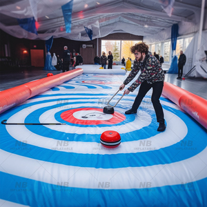 Trò Chơi Thể Thao Đồ Chơi Inflatable Ice Rink Curling Bảng Trò Chơi Curling Làn Đường Curling Đá Tổng Hợp Curling Rink Cho Đội Xây Dựng - Product Image 6