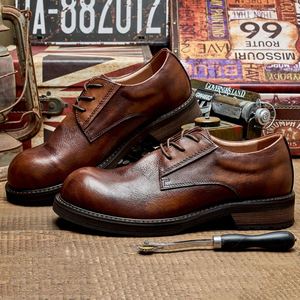 Chaussures décontractées XuanWu A603 2026 rétro britanniques faites à la main en cuir véritable à motif léopard, isolantes et désodorisantes - Product Image 4