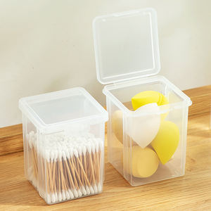 Caja de almacenamiento de sábanas de algodón PP transparente de Grado Profesional, contenedor de uñas vacío de alta calidad, organizador de herramientas de uñas con forma rectangular - Product Image 2