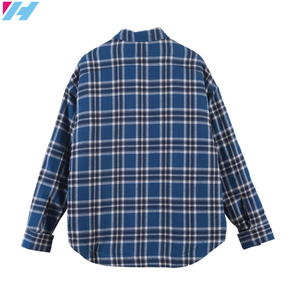 Estilo caliente en <span class=keywords><strong>la</strong></span> calle Forro de algodón cálido plaid casual Camisa de <span class=keywords><strong>manga</strong></span> larga para los hombres - Product Image 2