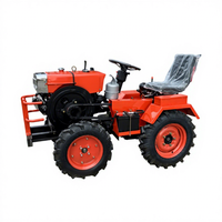 Tractor de Ruedas Compacto de 18 HP Diésel 4x4 para Uso Agrícola en Pequeñas Granjas