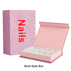 Omt tùy chỉnh từ cứng nhắc hộp giấy cho mỹ phẩm fakenail và chăm sóc da huyết thanh bao bì - Product Image 2