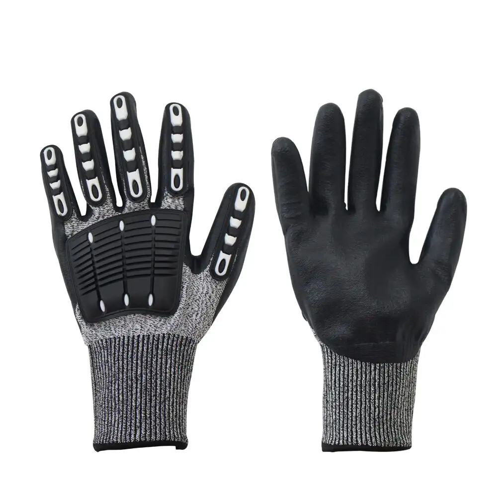 Anti Cut TPR high impact mechanical work Gloves
