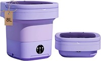 Lave-linge portable USB à chargement par le haut, en plastique, 8L, grande capacité, mini, pliable, avec 3 modes, semi-automatique, pour utilisation en camping-car/voiture
